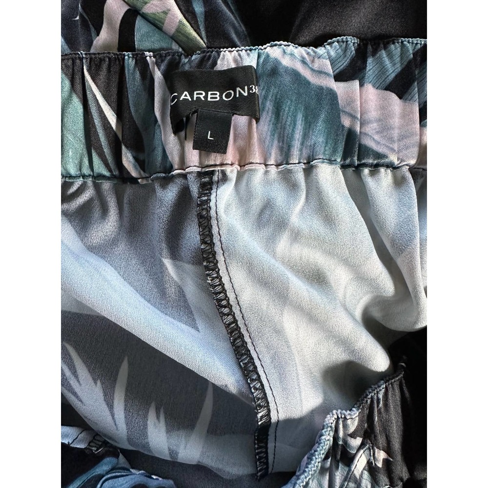 NWT Carbon38 Silky Drawstring Wide Leg Bird of Paradise Pants - Picture 4 of 5